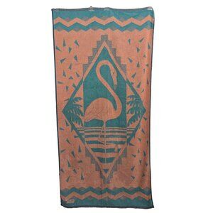 80s Royal Terry Flamingo Beach Towel